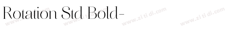 Rotation Std Bold字体转换